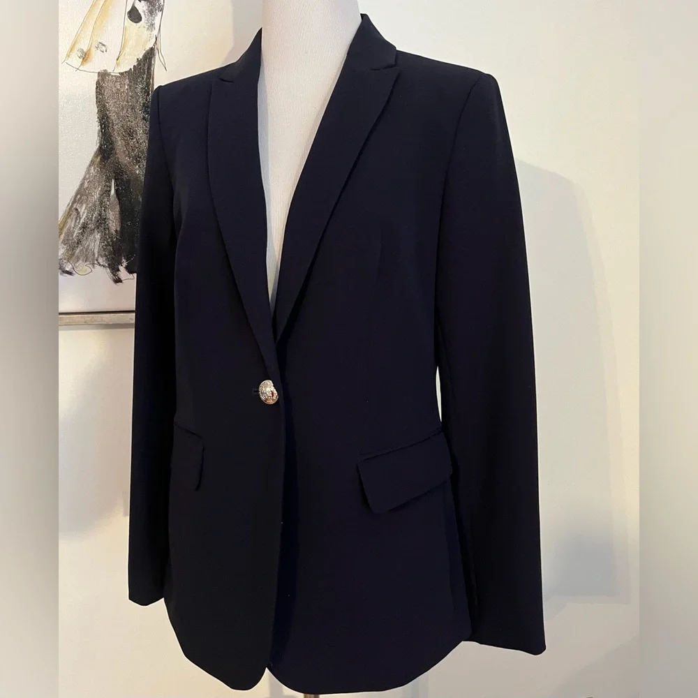Tommy Hilfiger Women's Navy Blue Blazer Size 6 - Picture 1 of 13